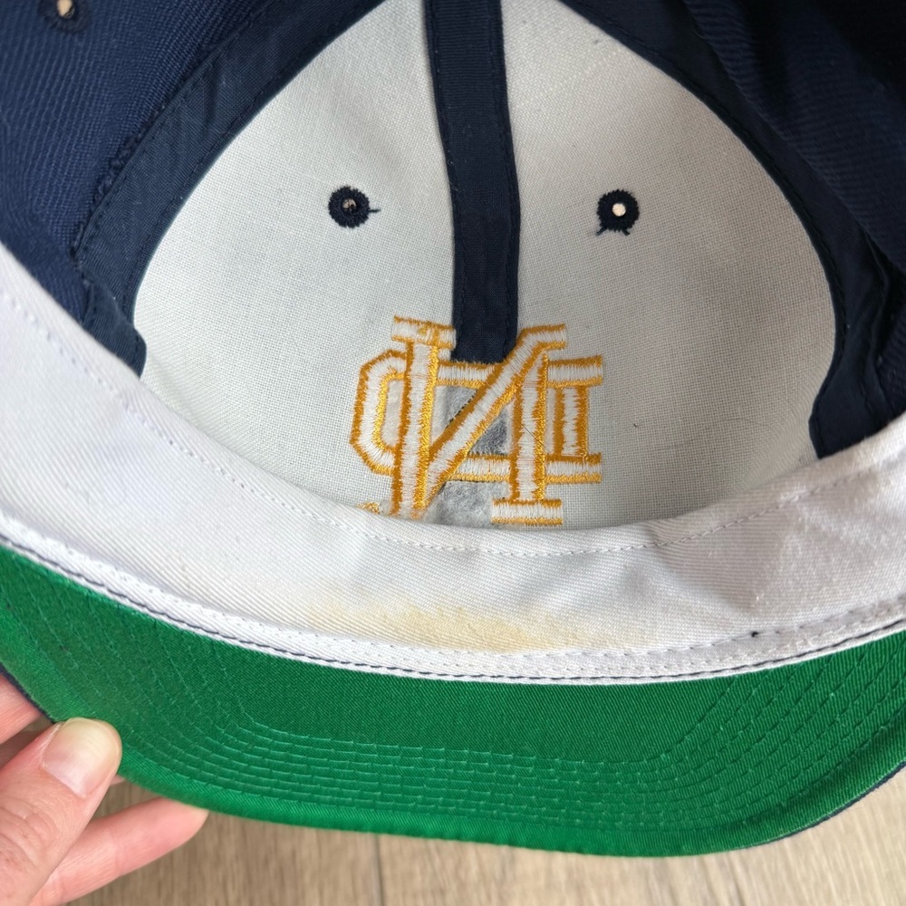Sports Specialties vintage wool blend Notre Dame Fightin Irish SnapBack hat blue - Picture 10 of 11